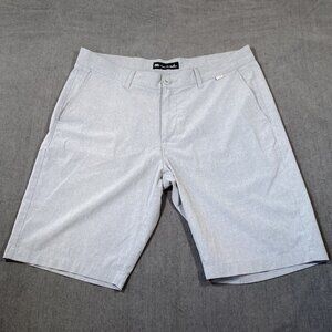 Travis Mathew Mens Lightweight Gray Golf Shorts Casual Size 36